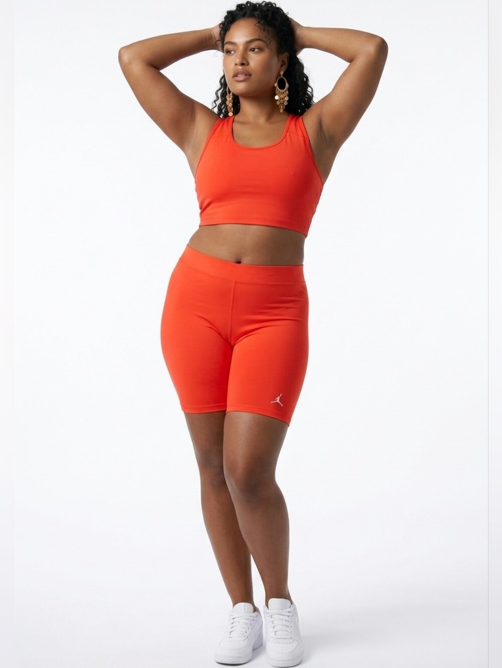 Jordan Women's Bright Orange Bike Shorts